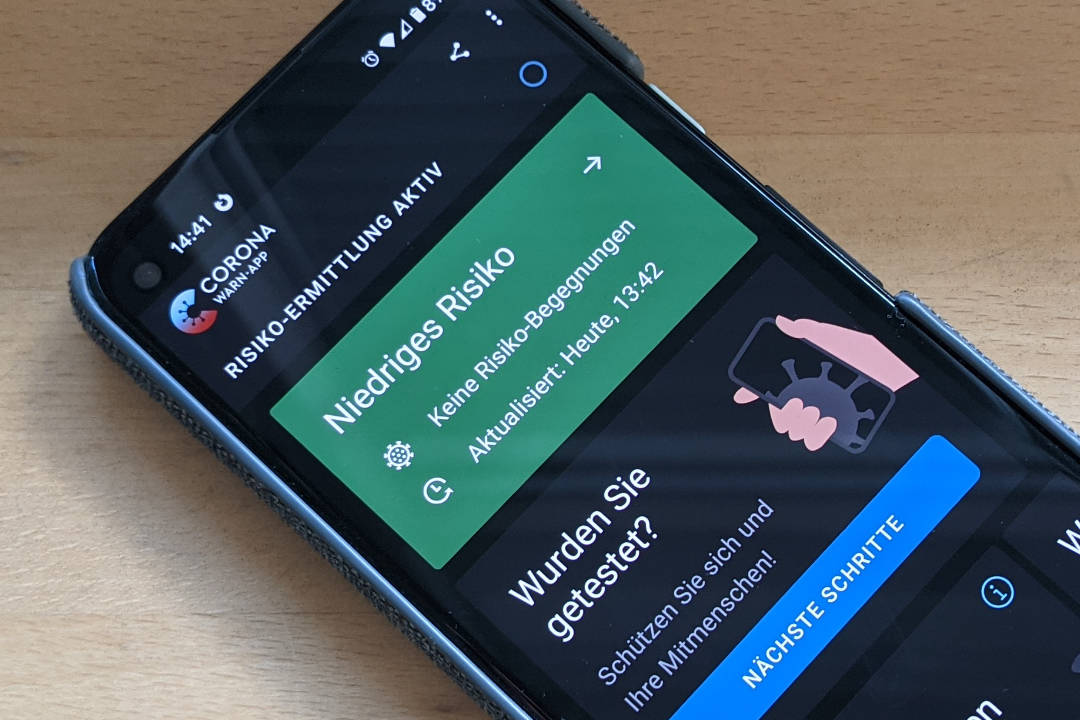 Corona Warn-App auf Smartphone