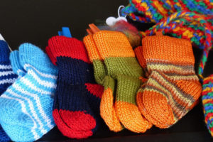 selbstgestrickte Socken
