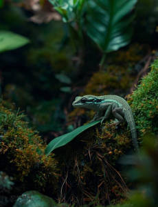 Terrarium mit einem Gecko