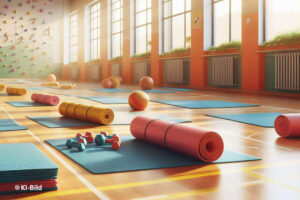 Bild einer Turnhalle, KI generiert